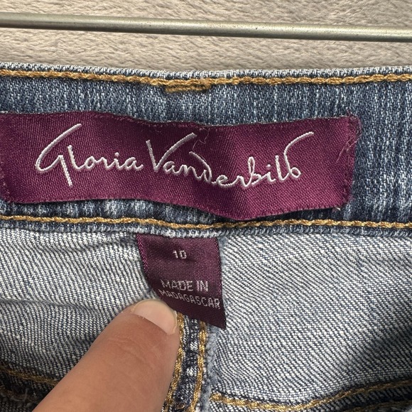 Gloria Vanderbilt Jeans Womens 10 Short Blue Denim Stretch Straight Leg Mid Rise - Picture 6 of 15